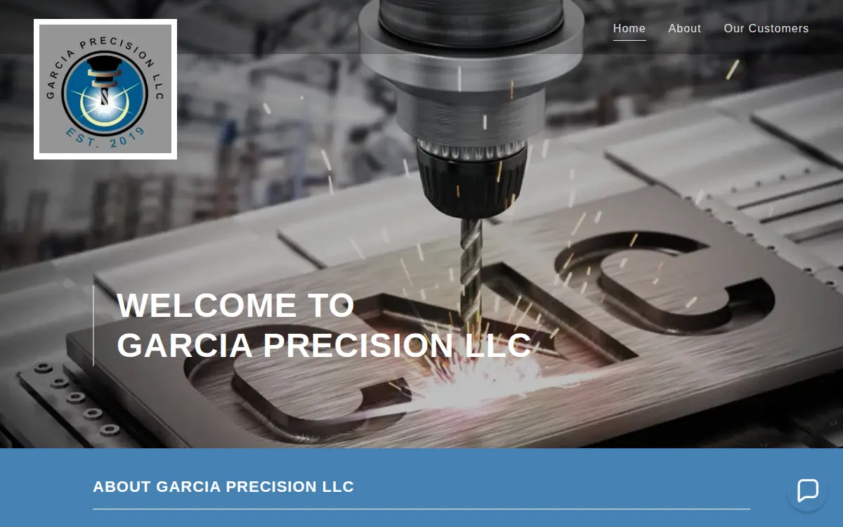 Homepage of Garcia Precision LLC