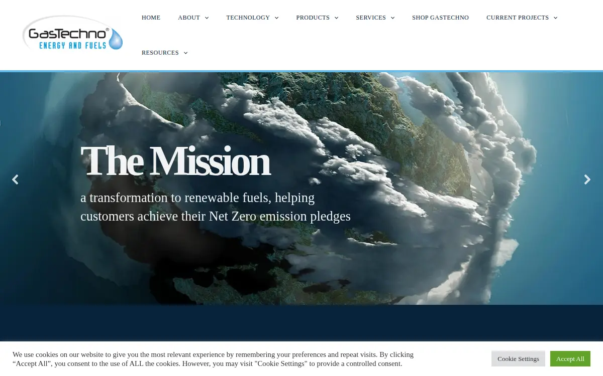 Homepage of Gastechno CORP