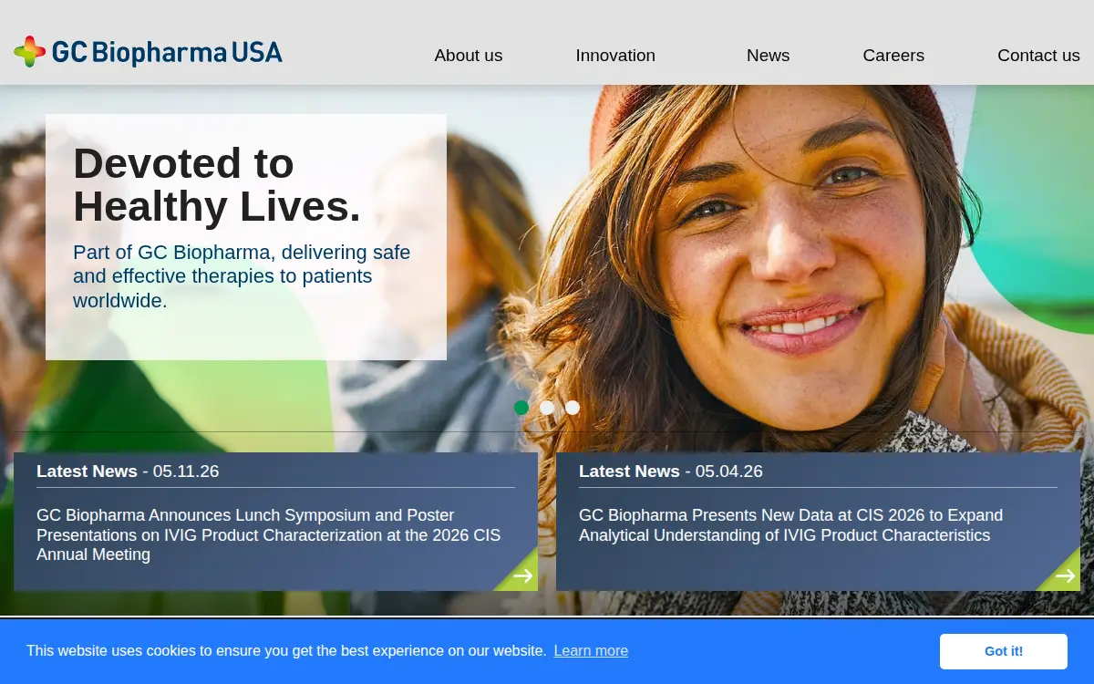 Homepage of Gc Biopharma Usa, INC.