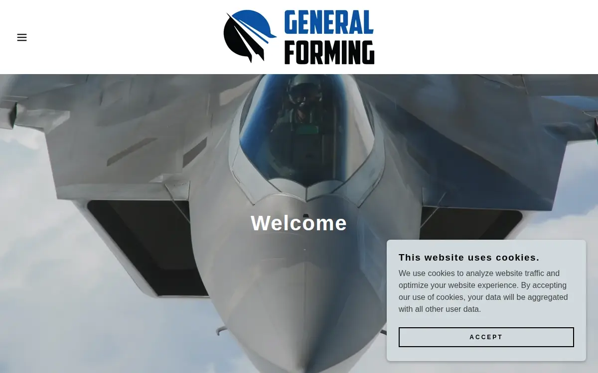 Homepage of General Forming Corporation