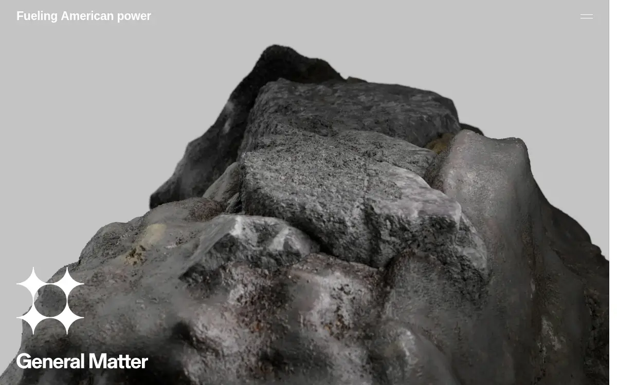 Homepage of General Matter, INC.