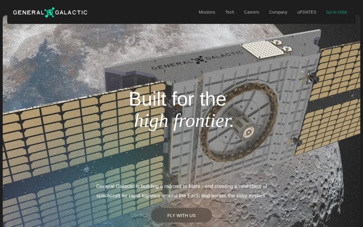 Homepage of General Galactic Technologies Corporation