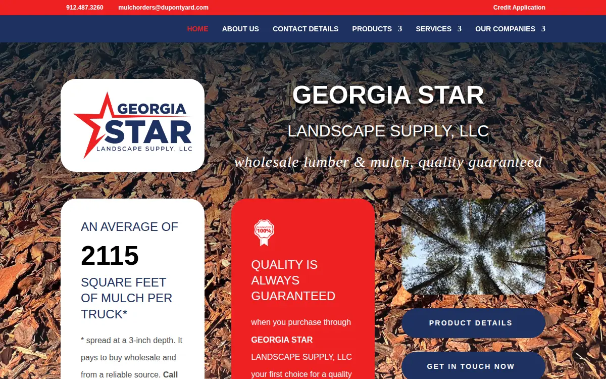 Homepage of Plantation Pine Products, LLC