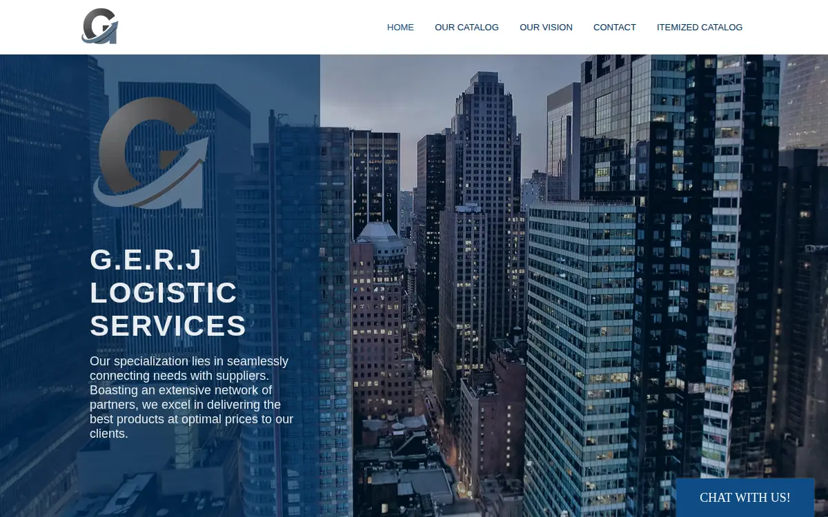 Homepage of G.e.r.j Logistic Services LLC