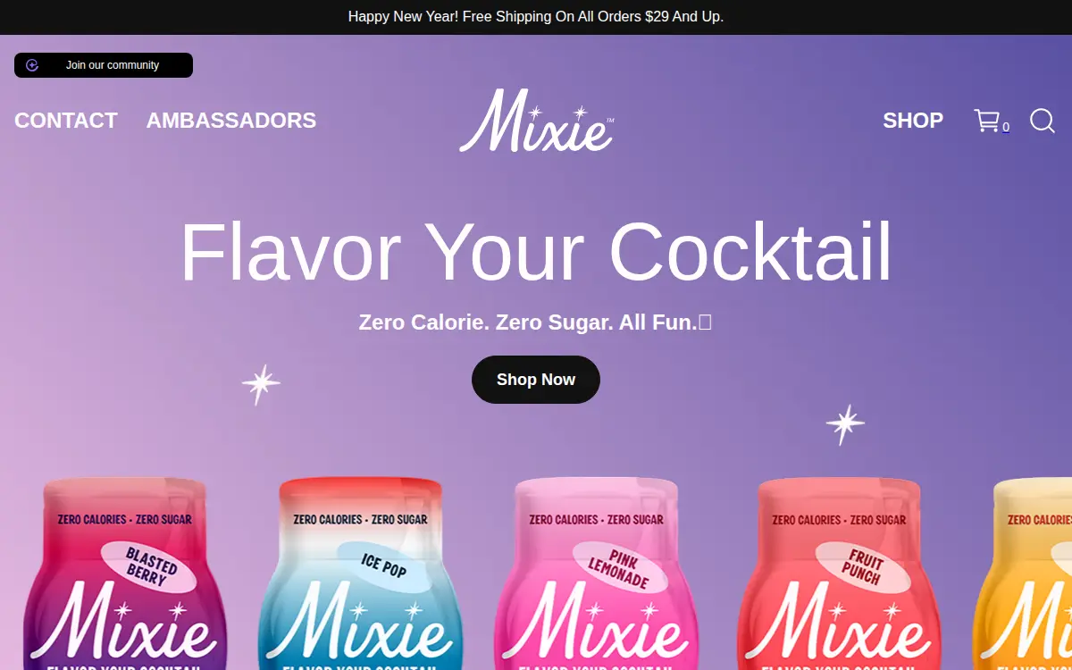 Homepage of Mixie LLC