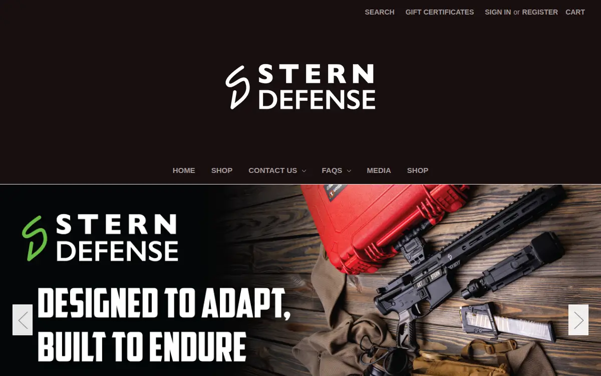 Homepage of Stern Defense LLC