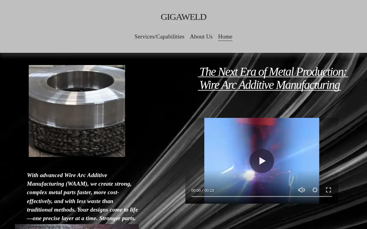Homepage of Gigaweld LLC