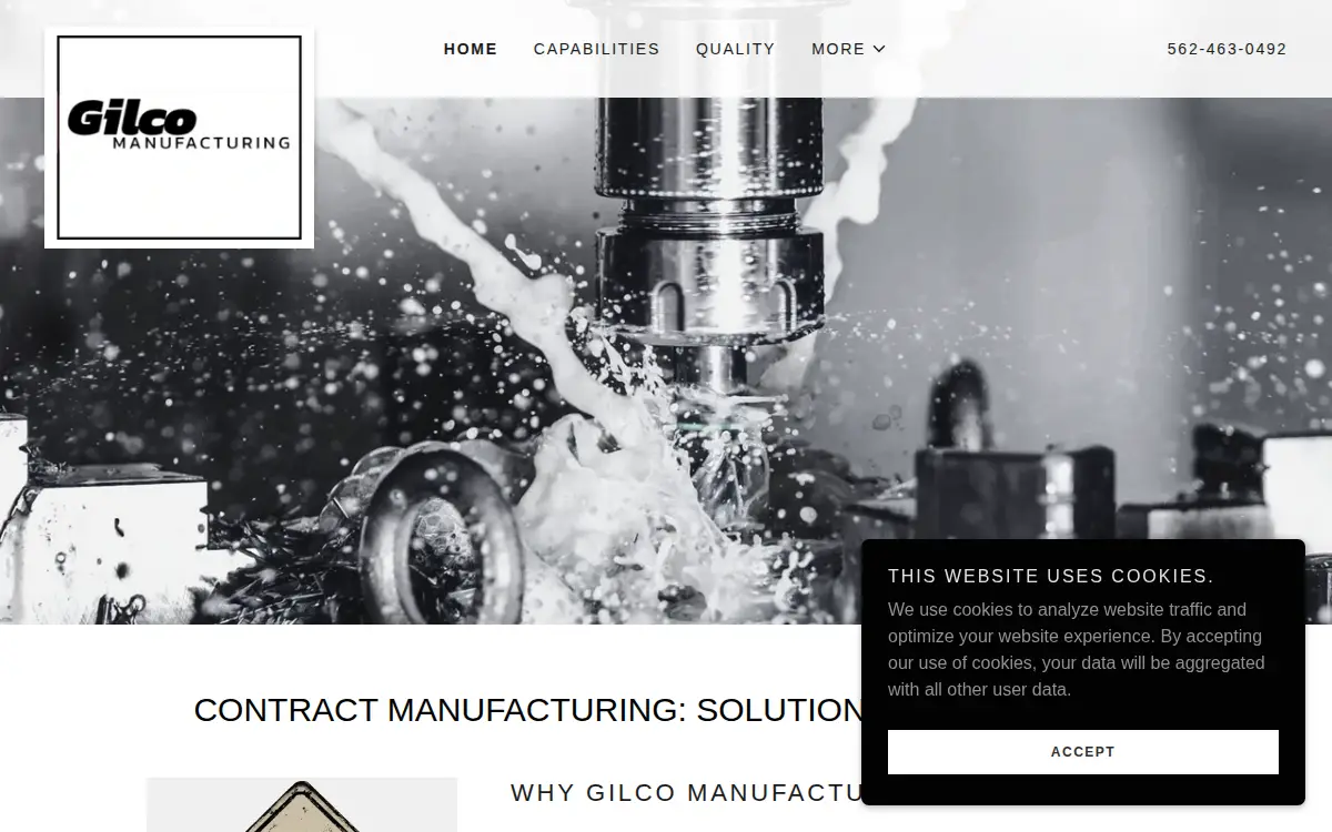 Homepage of Gilco Manufacturing, INC.