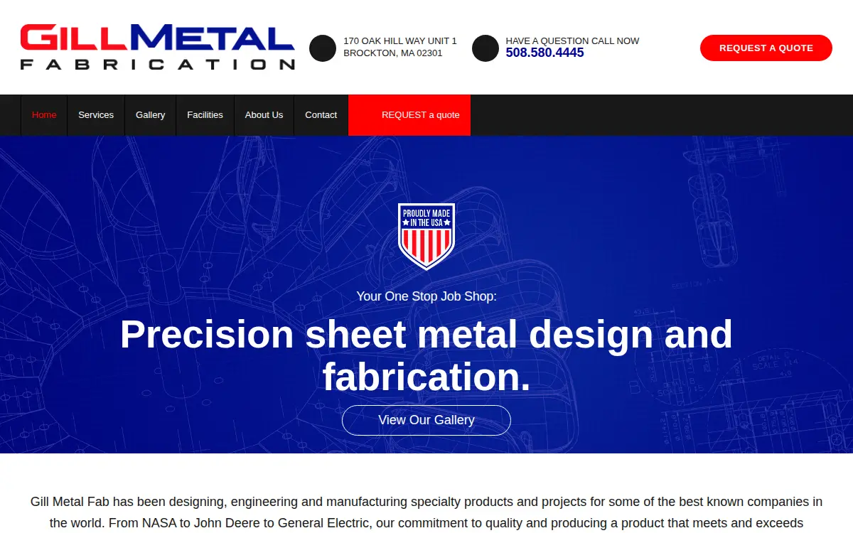 Homepage of Gill Metal Fab INC