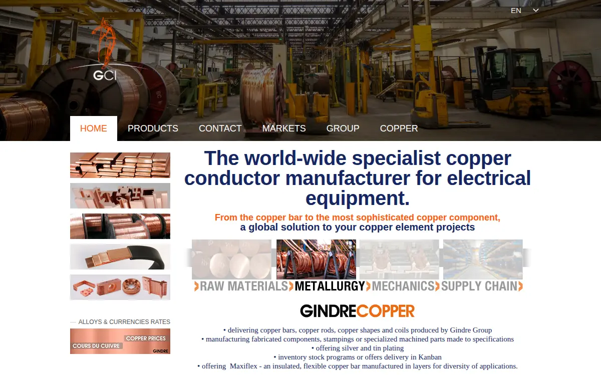 Homepage of Gindre Copper INC.