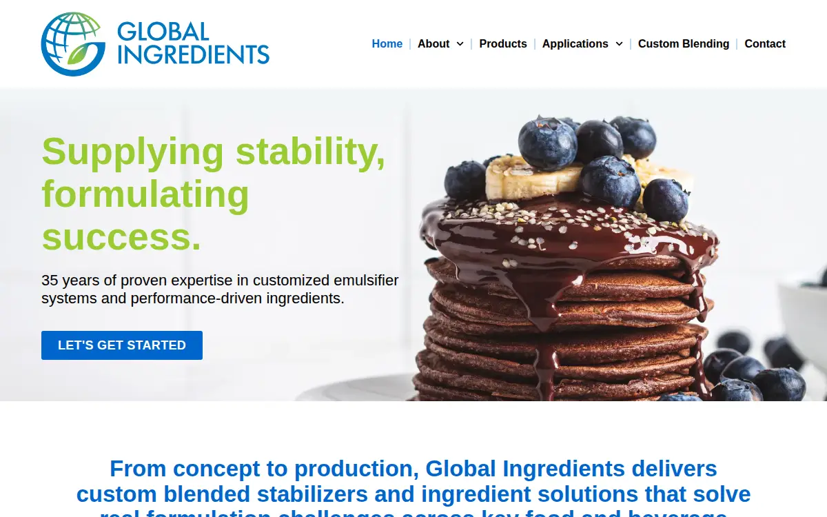 Homepage of A&a Ingredient Holdings LLC