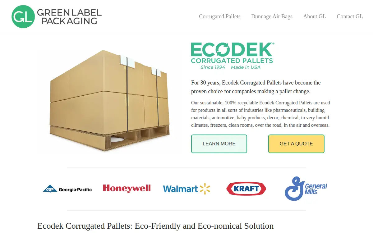 Homepage of Gl Packaging Products INC