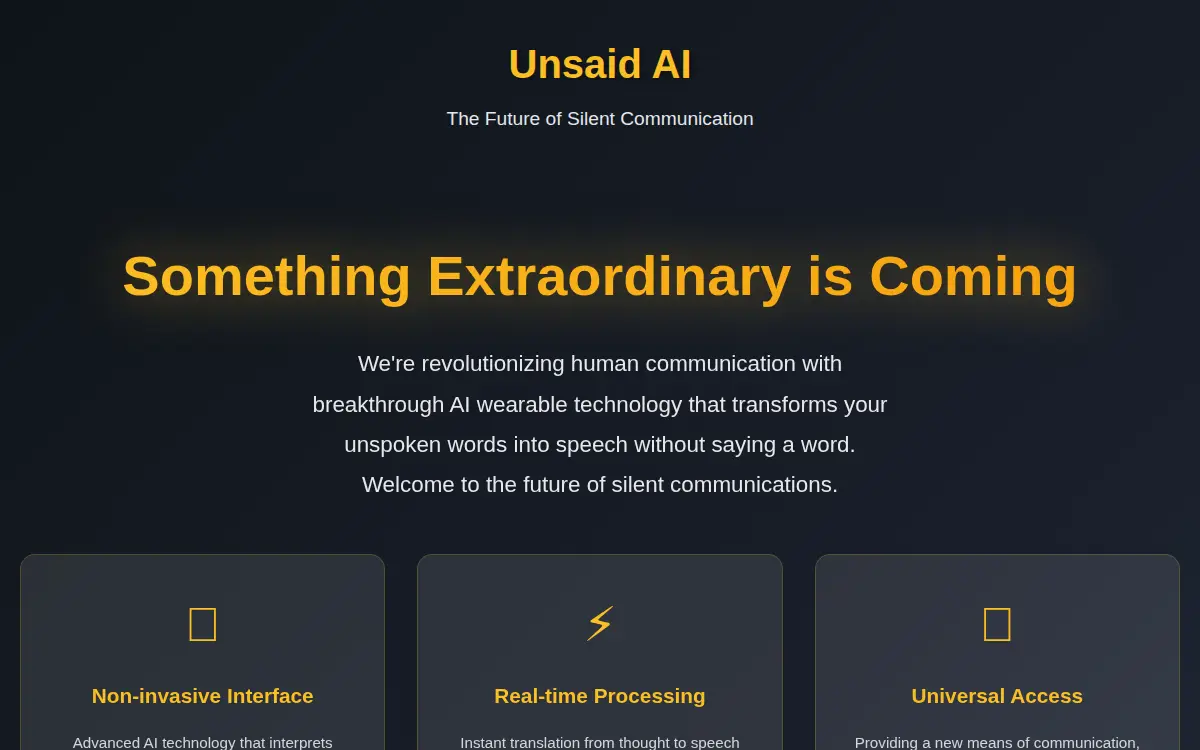 Homepage of Unsaid Ai INC