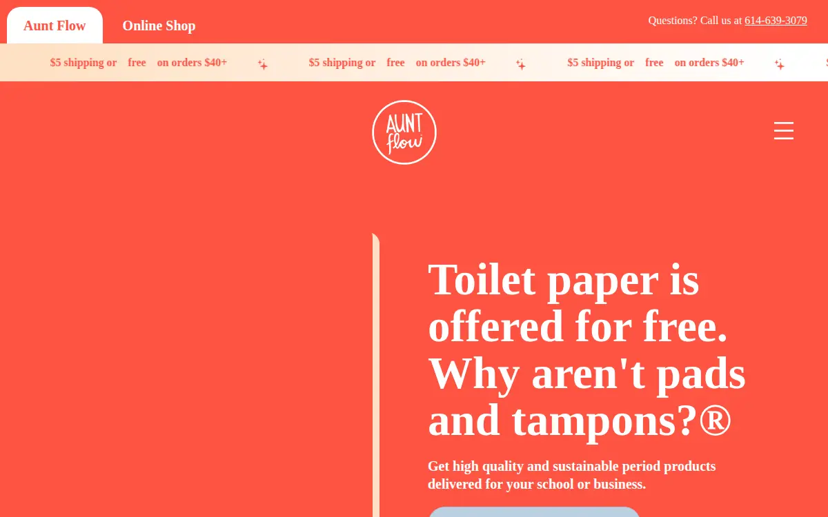 Homepage of Aunt Flow CORP