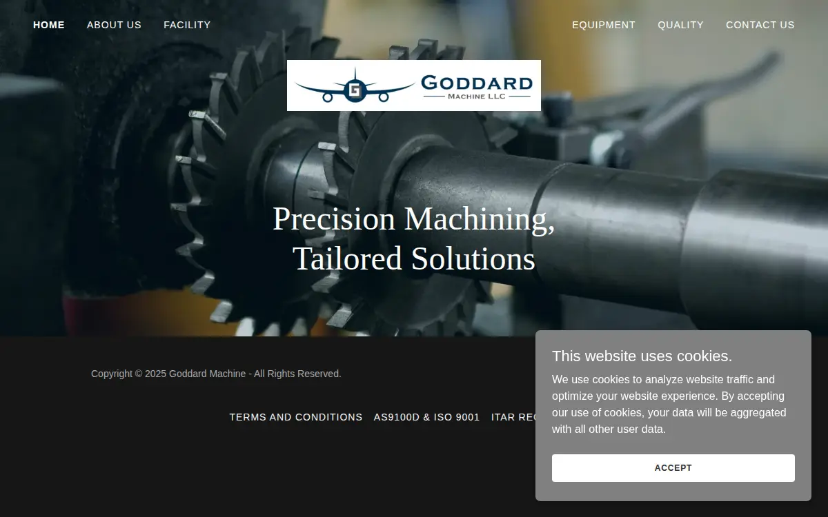 Homepage of Goddard Machine LLC