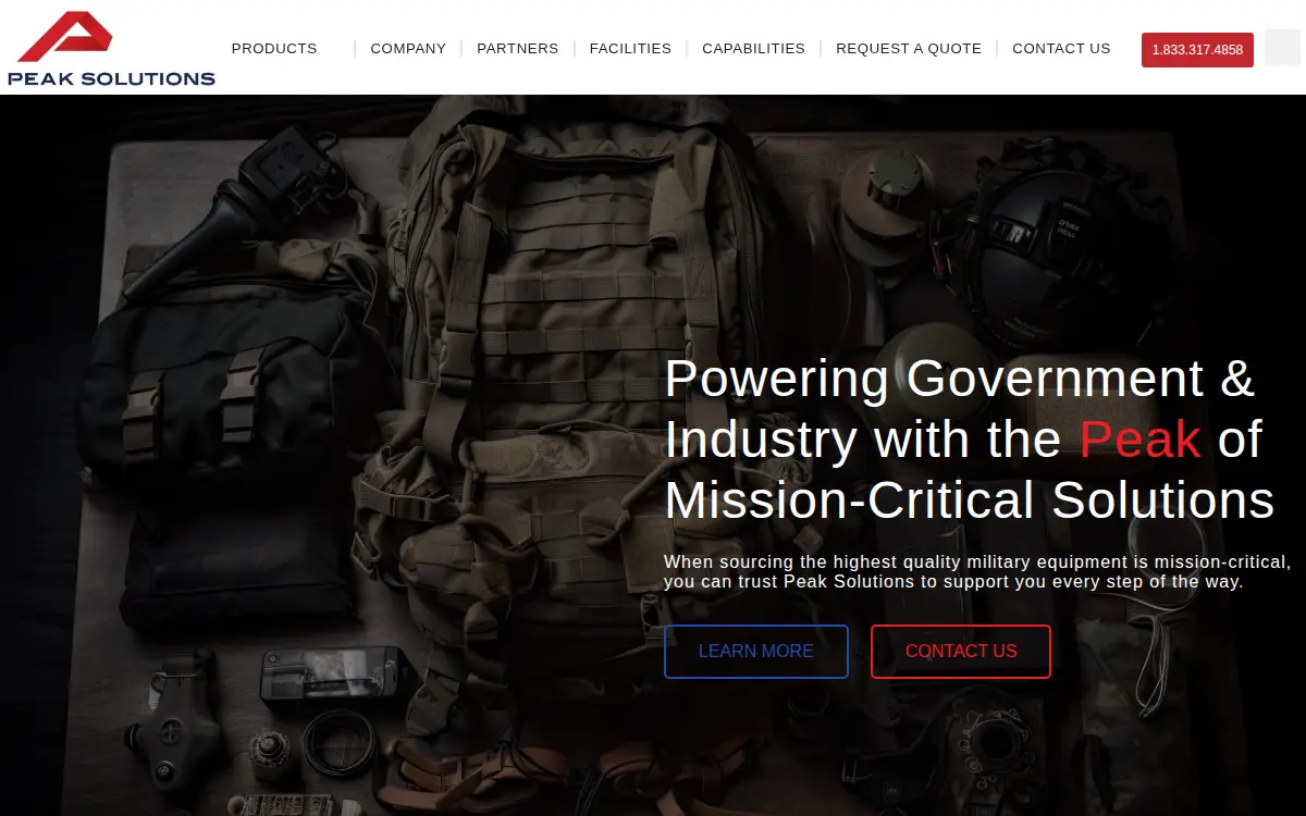 Homepage of Peak Solutions CORP