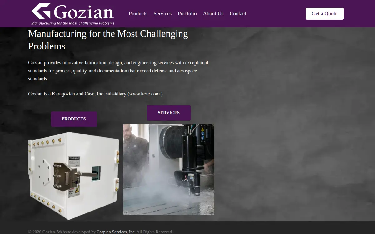 Homepage of Gozian INC