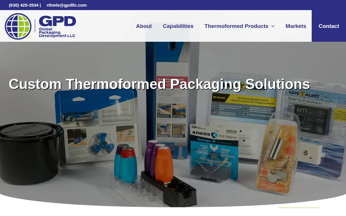 Homepage of Global Packaging Development LLC