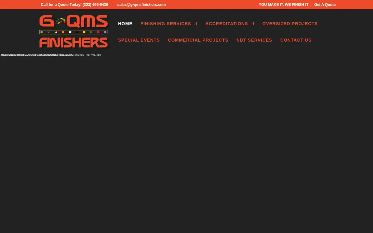 Homepage of G-qms Finishers LLC
