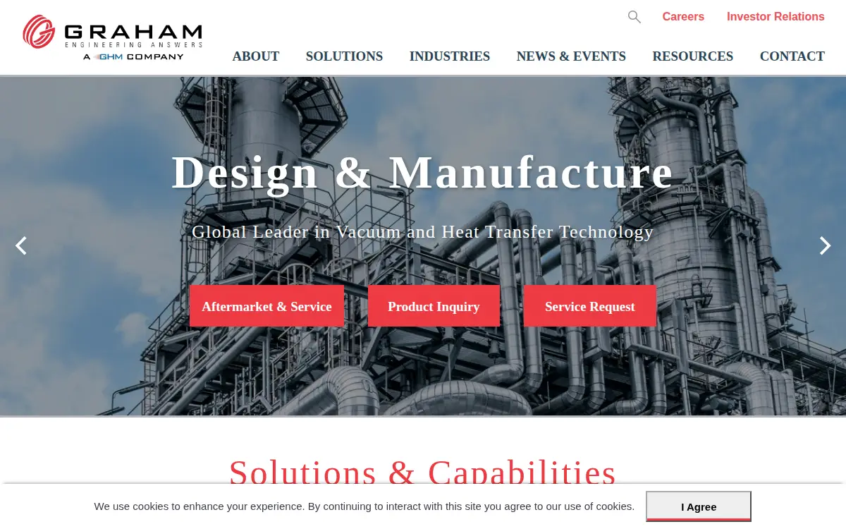 Homepage of Graham CORP