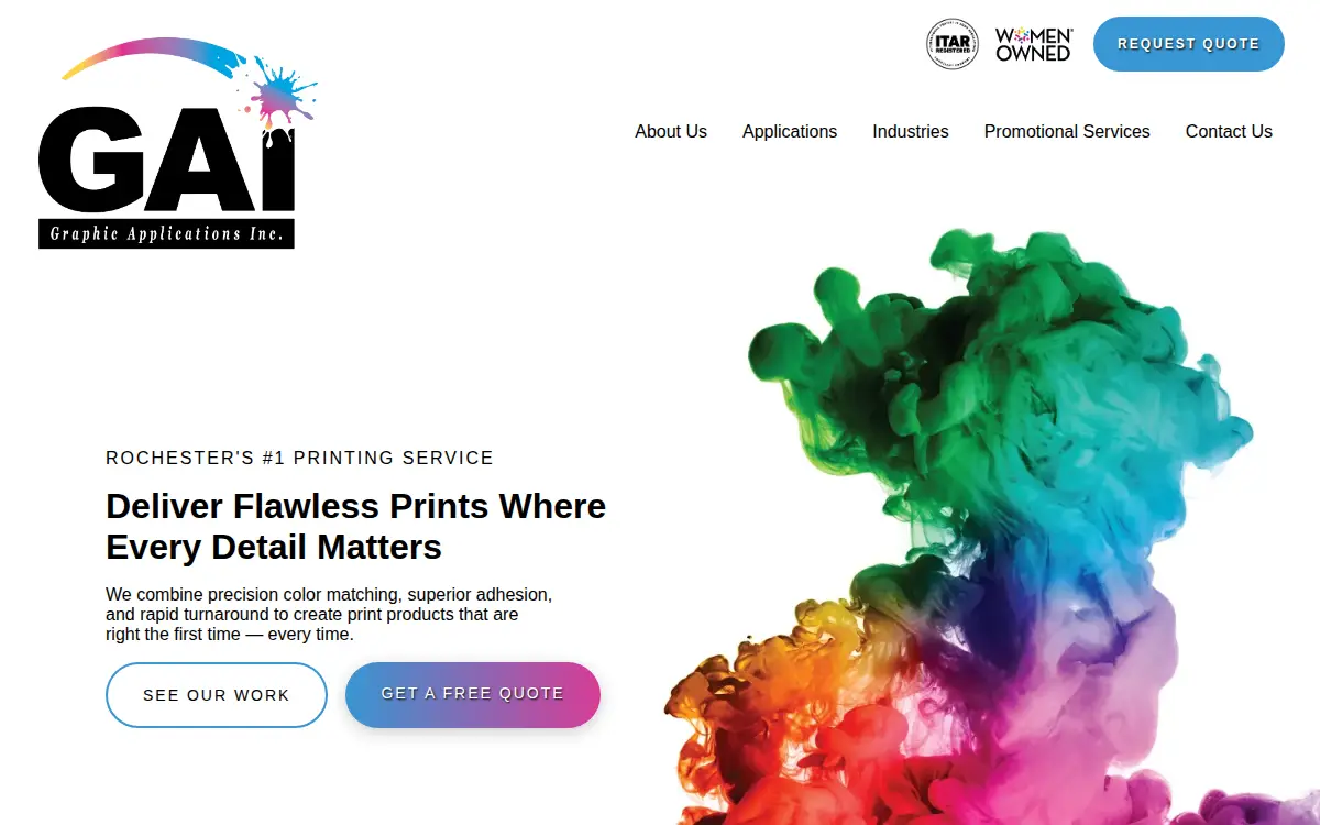 Homepage of Graphic Applications Ii, INC.