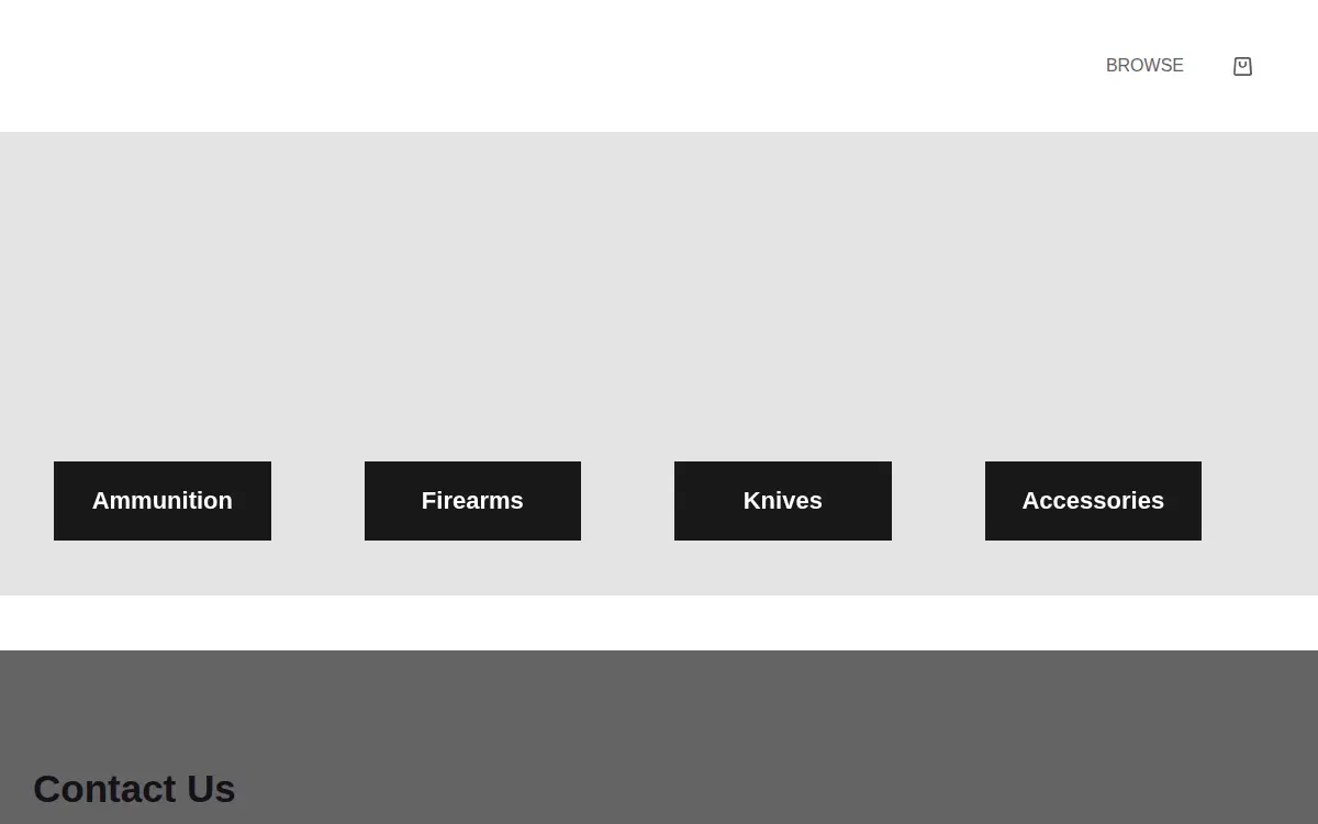 Homepage of Grayline Arms LLC