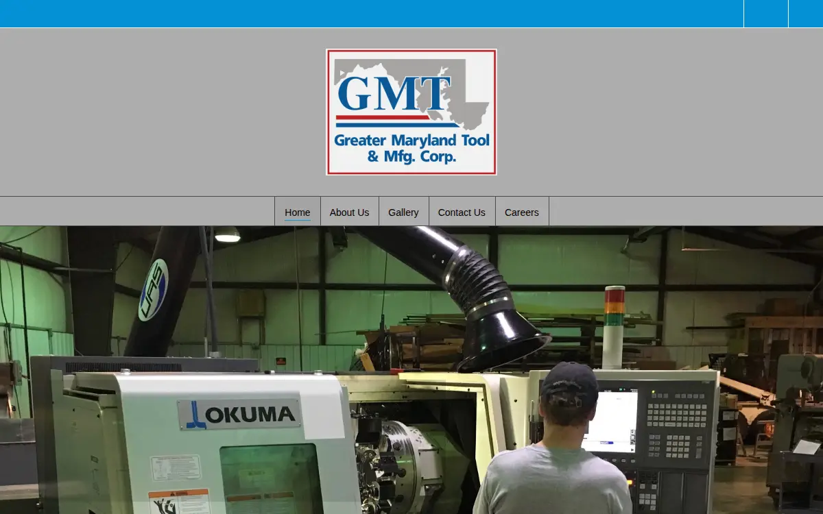 Homepage of Greater Maryland Tool & Mfg. CORP.