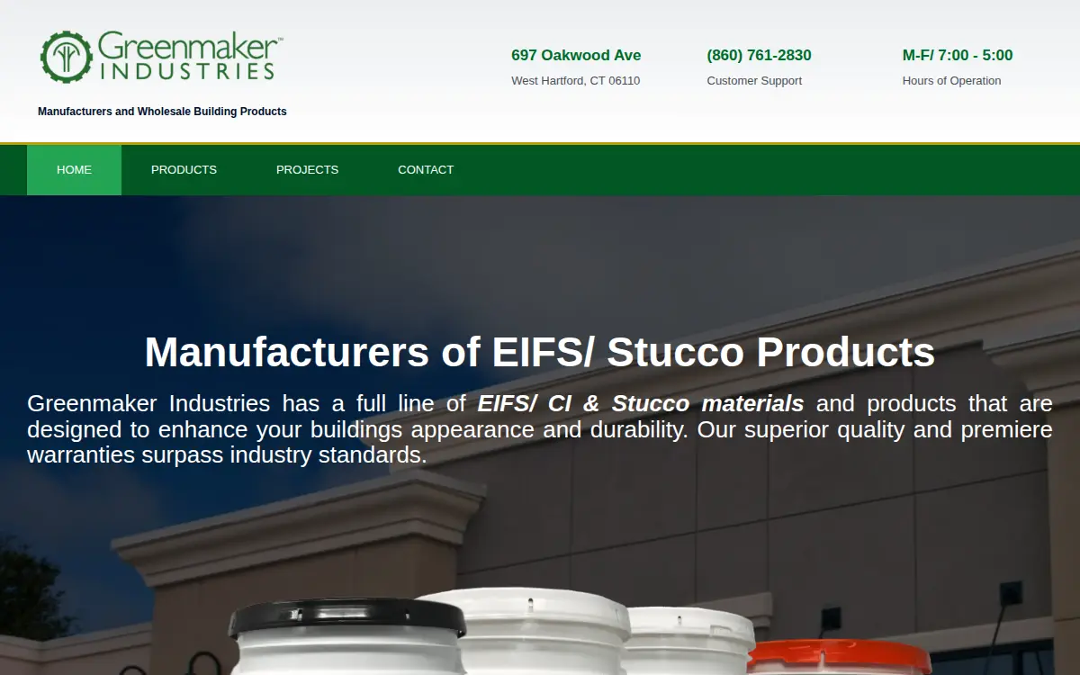 Homepage of Greenmaker Industries of Connecticut LLC