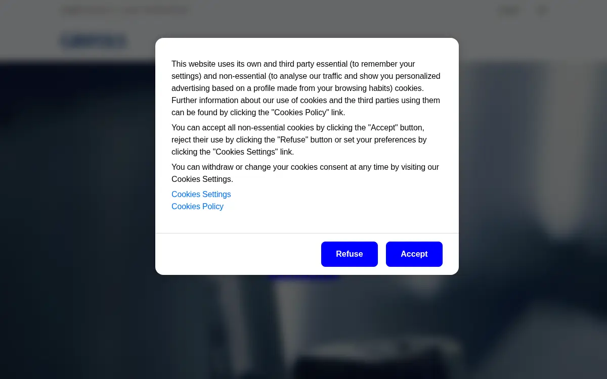 Homepage of Grifols Diagnostic Solutions INC.