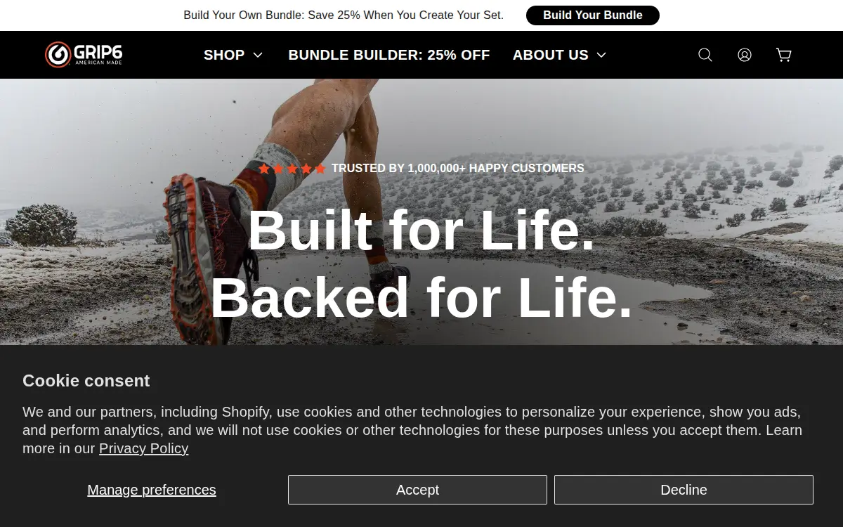 Homepage of Grip6 LLC