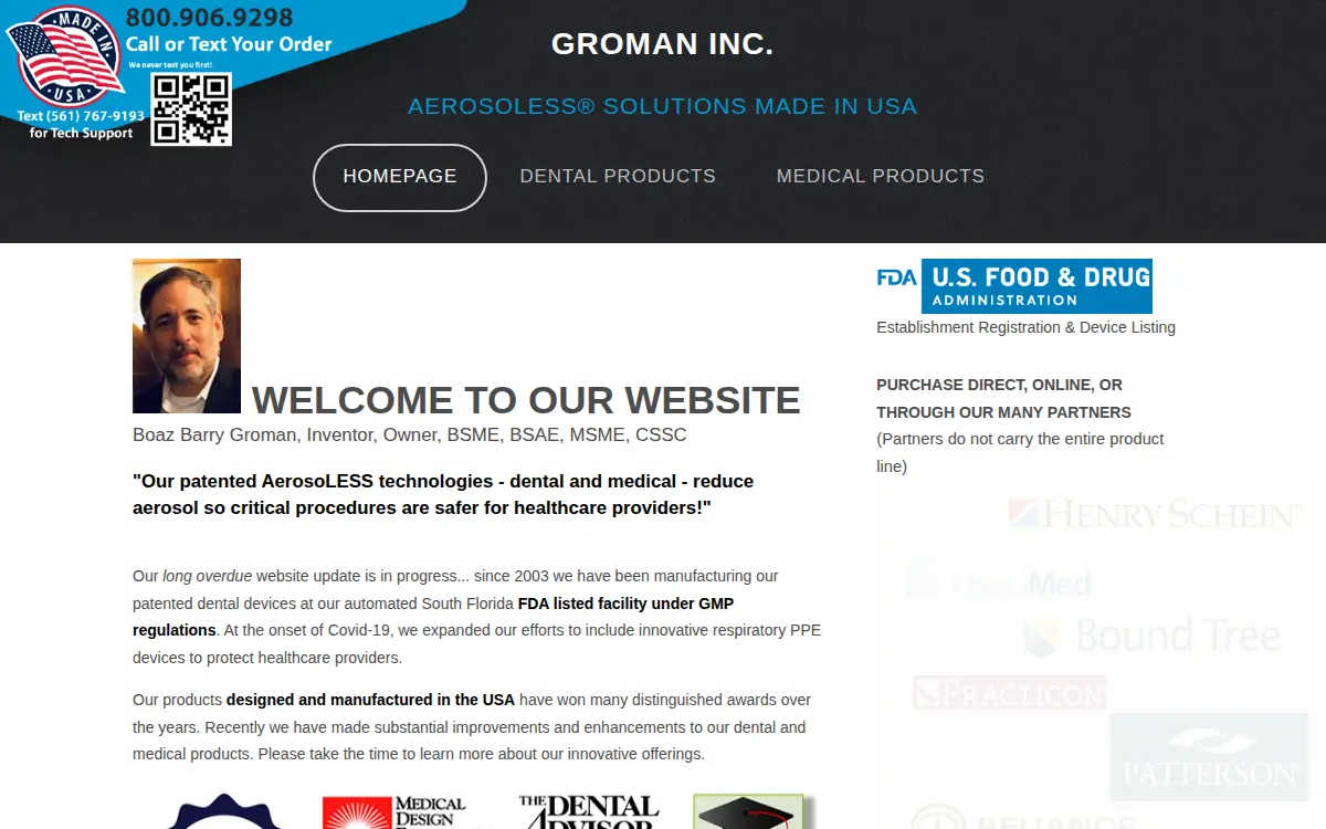 Homepage of Groman INC