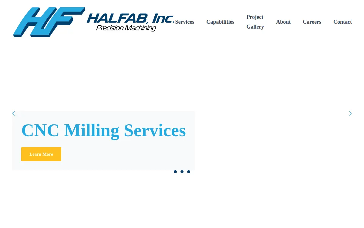 Homepage of Halfab, INC