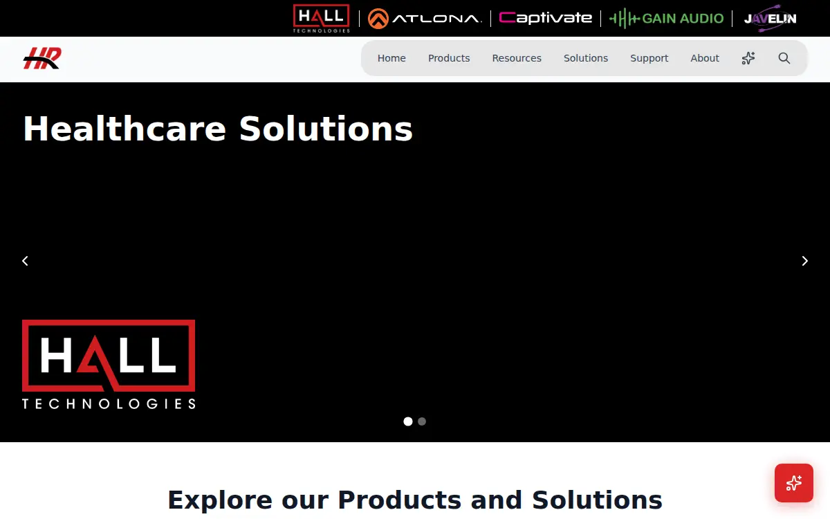 Homepage of Hall Research Technologies, LLC