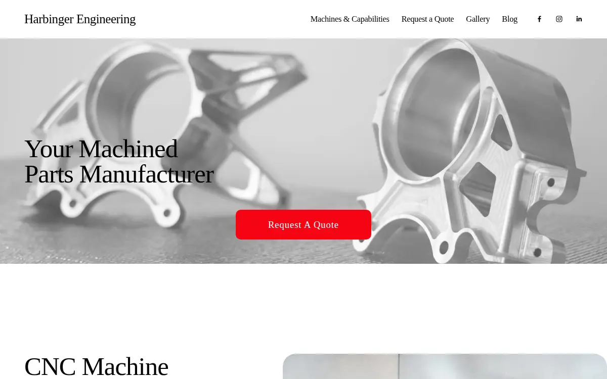 Homepage of Harbinger Engineering INC