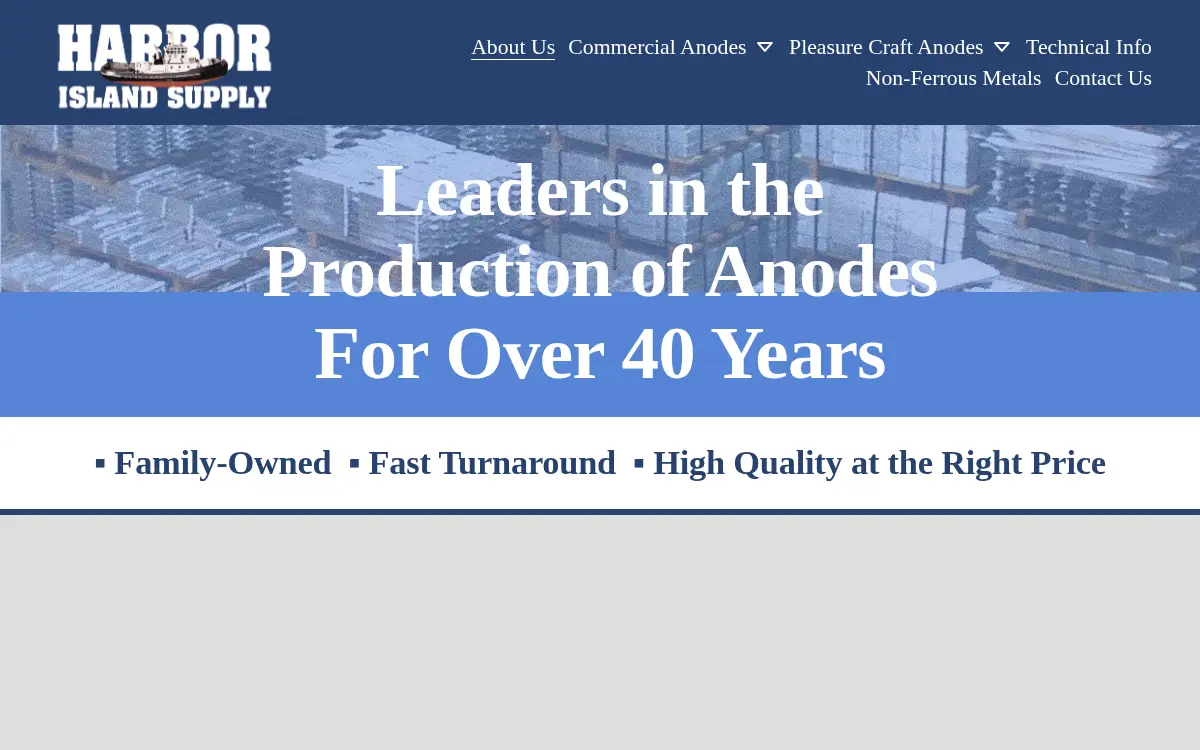 Homepage of Harbor Island Supply Corporation