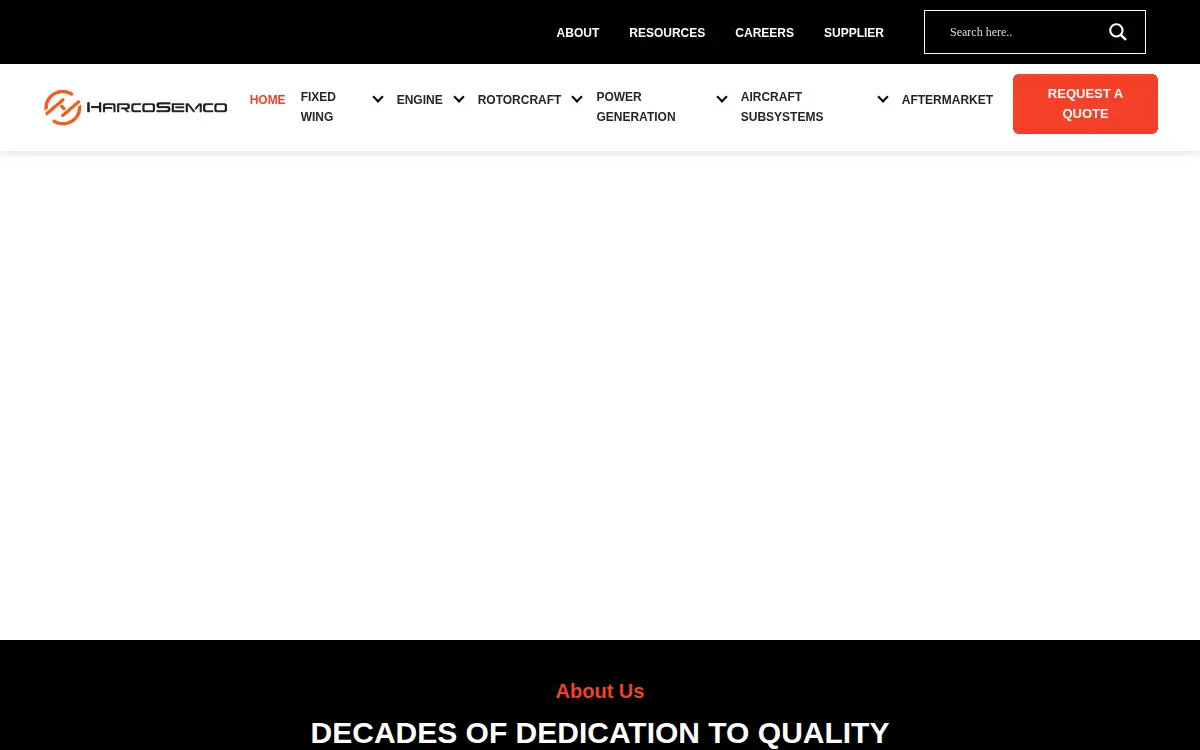 Homepage of Harcosemco LLC