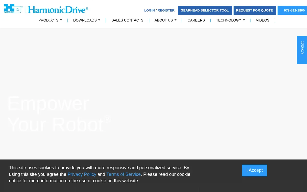 Homepage of Harmonic Drive L.l.c.