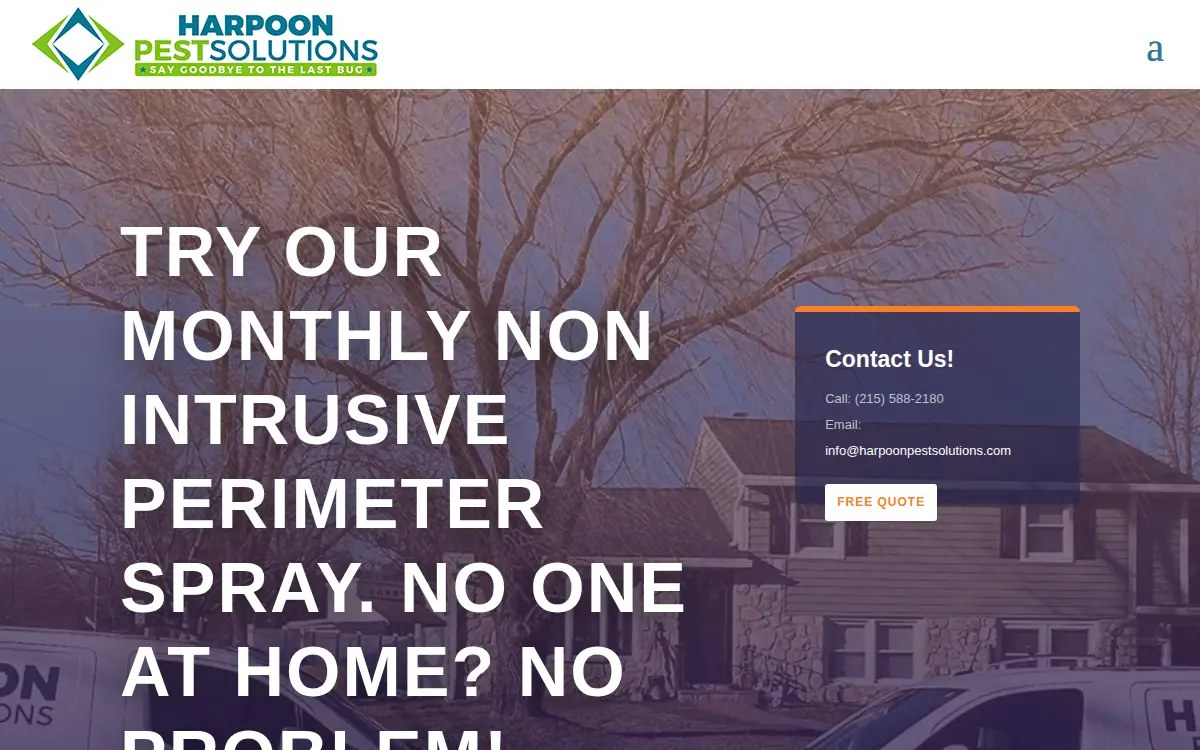 Homepage of Bedbug215.com, LLC