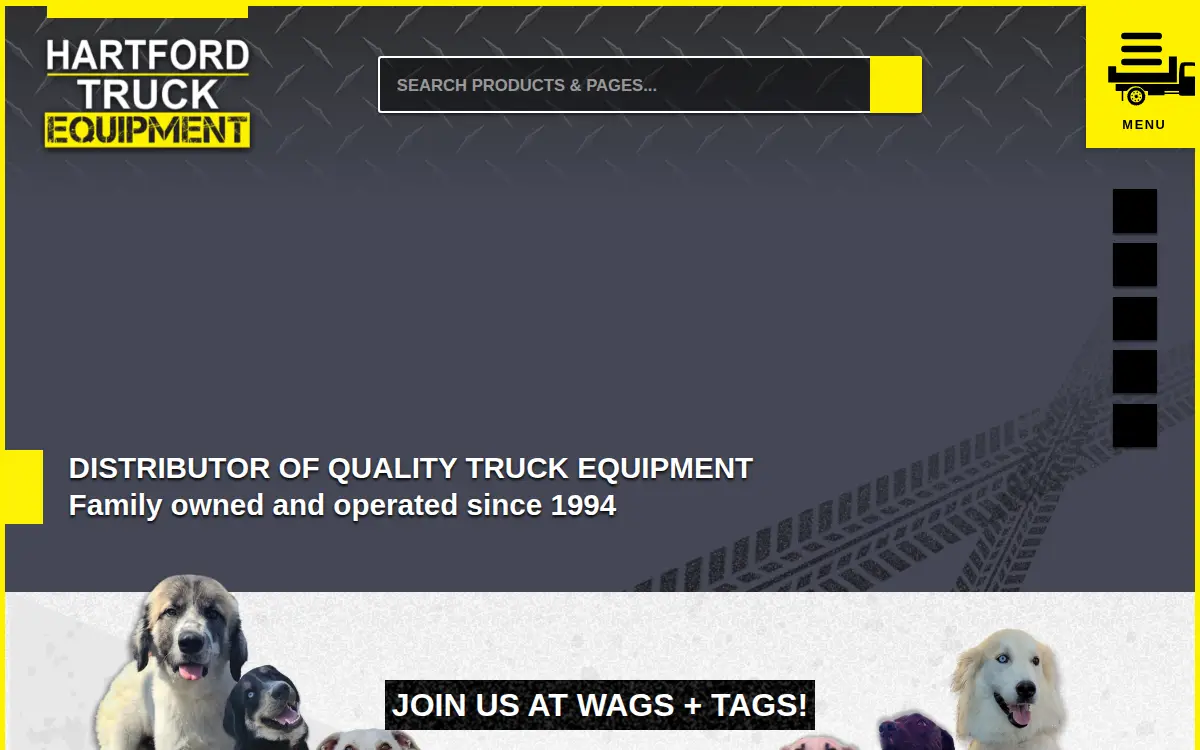 Homepage of Hartford Truck Equipment, INC.