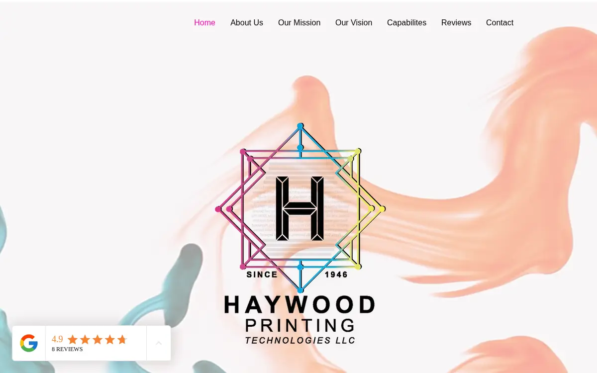 Homepage of Haywood Printing Technologies LLC