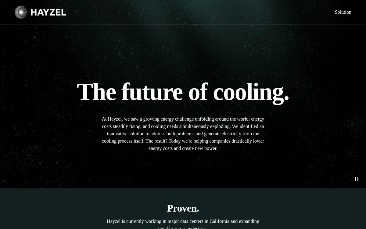 Homepage of Hayzel, LLC