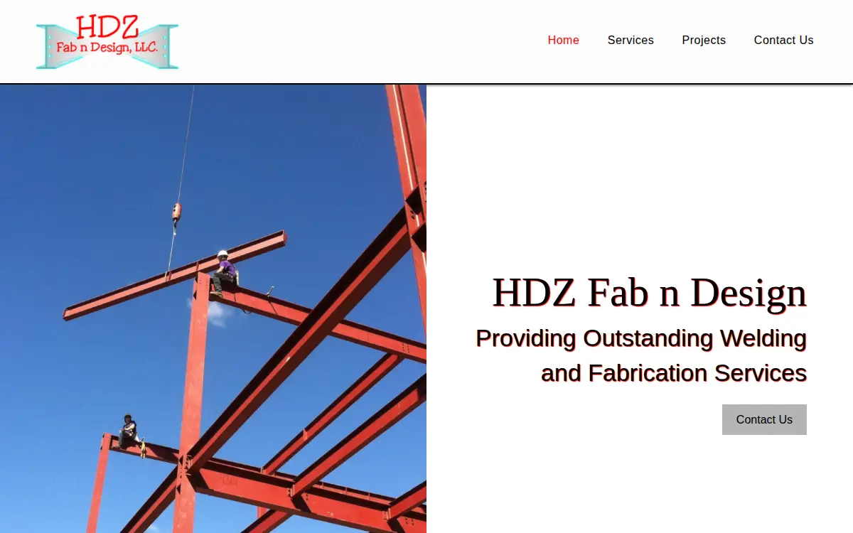 Homepage of Hdz Fab N Design, LLC