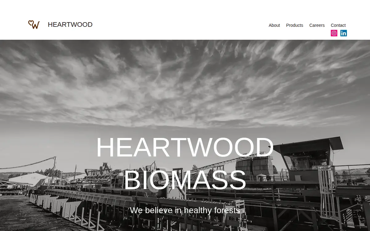 Homepage of Heartwood Biomass INC