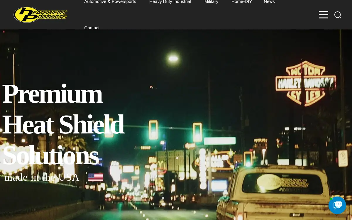 Homepage of Heatshield Products, INC