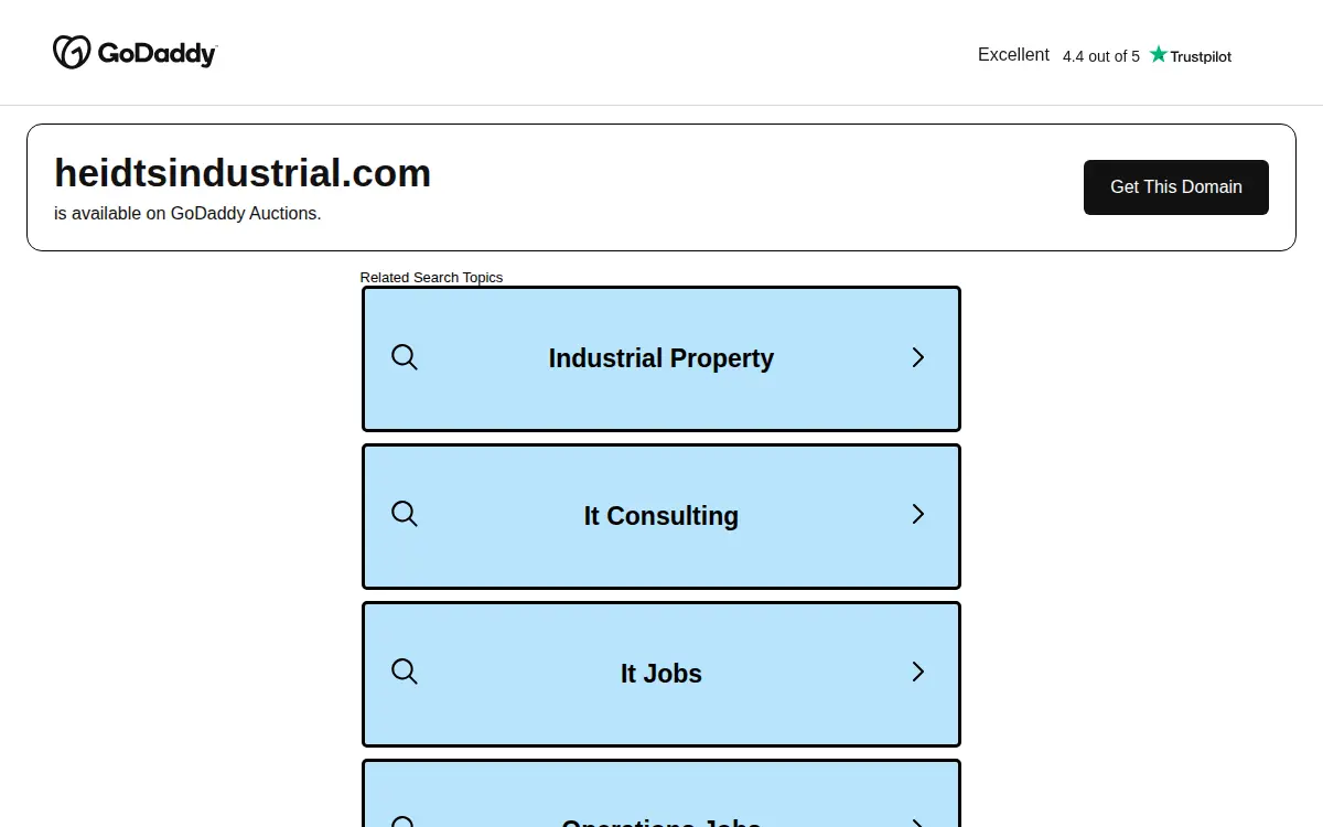 Homepage of Heidts Industrial LLC