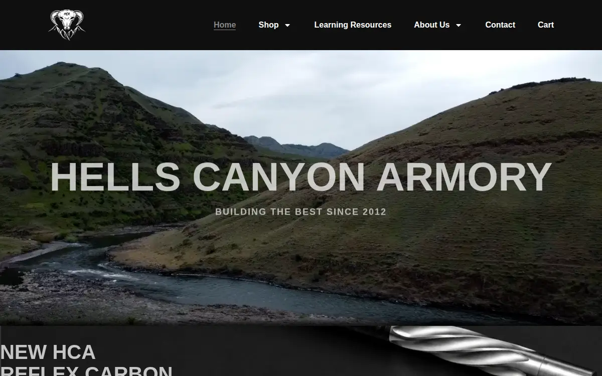 Homepage of Hells Canyon Armory LLC