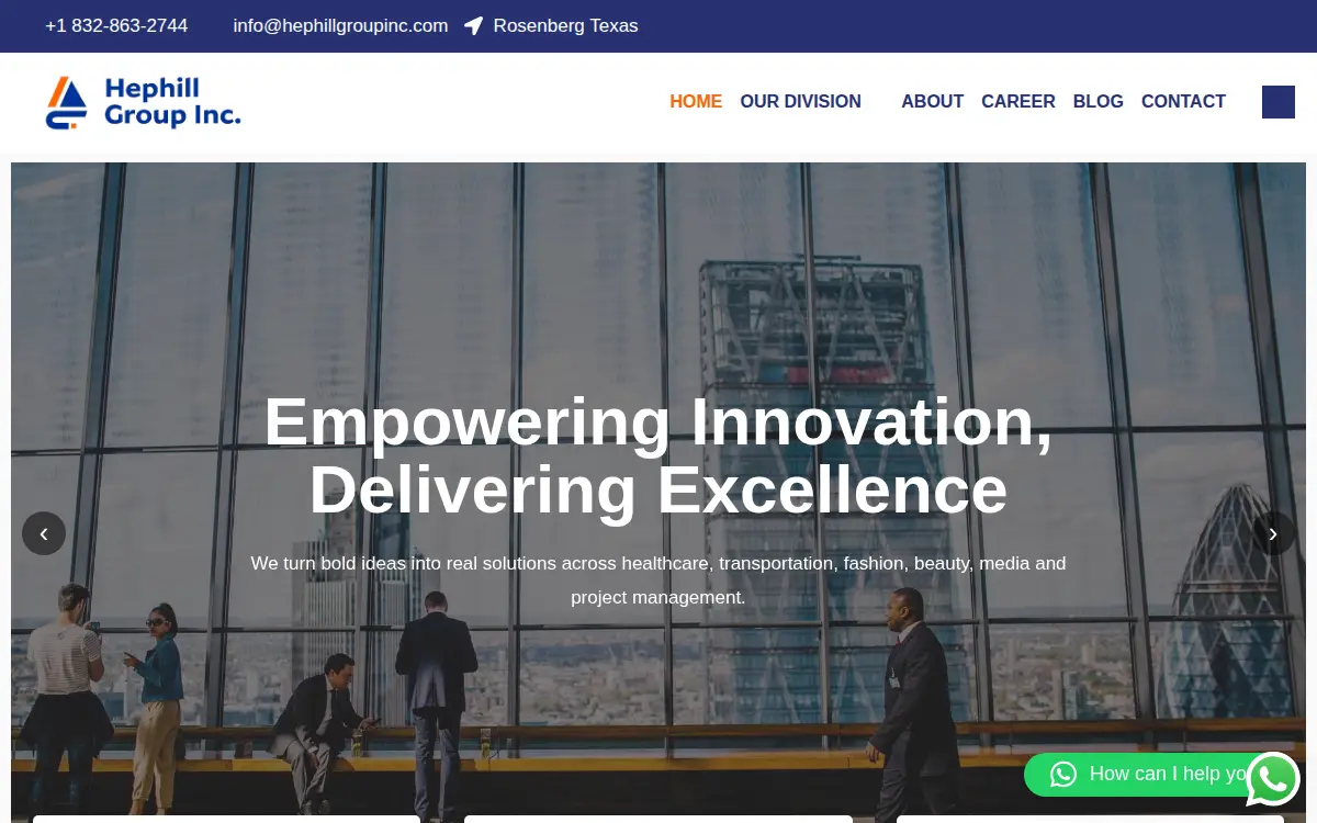 Homepage of Hephill Group INC