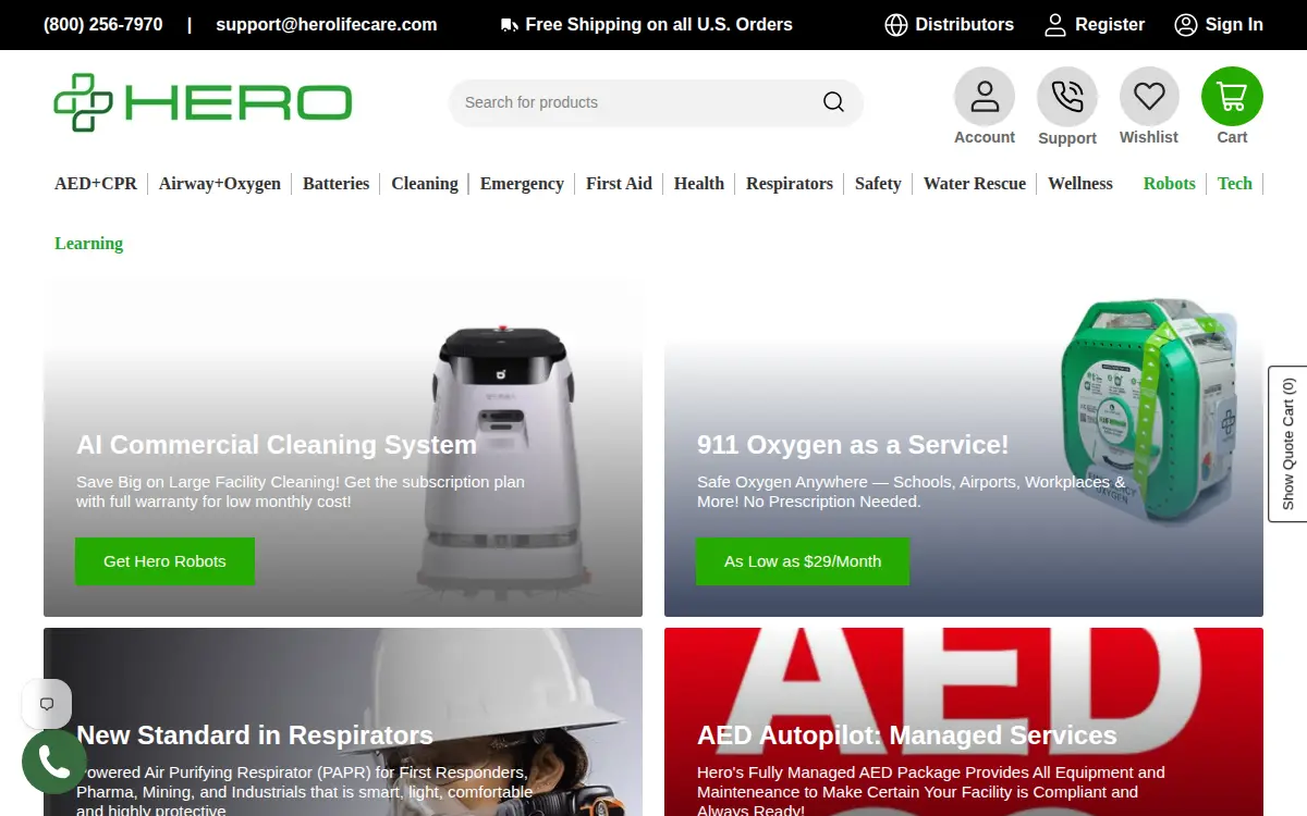 Homepage of Hero Techlabs INC