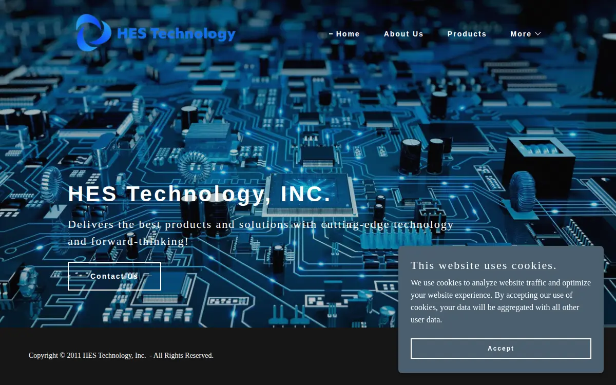 Homepage of Hes Technology, INC