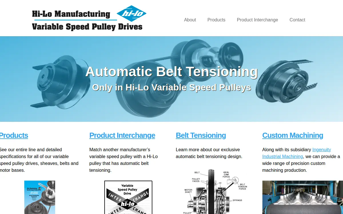 Homepage of Hi-lo Manufacturing, CO